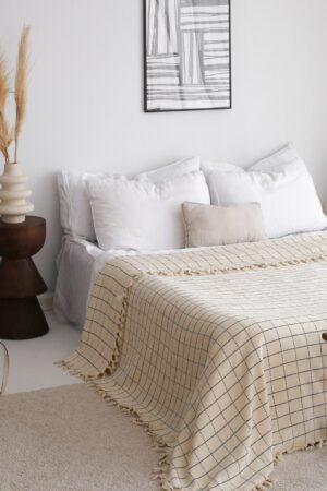 Luxurious Turkish Cotton Bedspread Indulge in Organic Comfort and Boho Charm