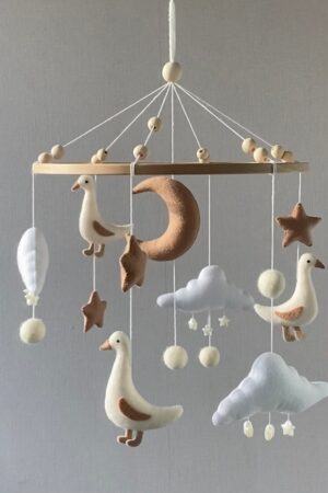 Enchanted Woodland Baby Geese Mobile A Serene and Realistic Nursery Haven