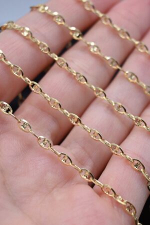 10K Gold Valentino Chain Link Necklace A Timeless Statement of Elegance