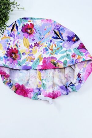 Floral Euro Scrub Cap Comfort and Style for Healthcare Professionals