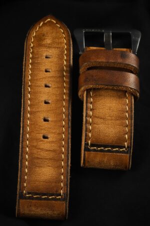 MH01 HERCULES The Pinnacle of Comfort and Style - Handcrafted, Triple-Fold, Full-Grain Leather Watch Strap