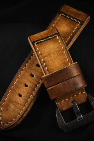 MH01 HERCULES The Pinnacle of Comfort and Style - Handcrafted, Triple-Fold, Full-Grain Leather Watch Strap