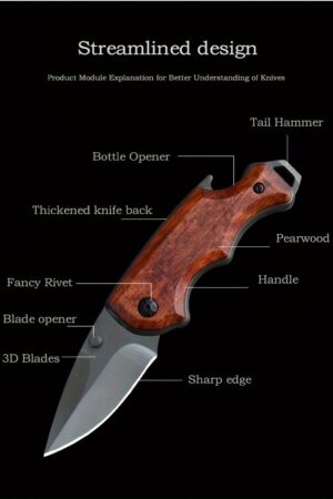 Exquisite Engraved Morel Mushroom Folding Knife A Timeless Gift for Nature Enthusiasts