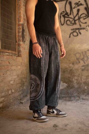 Boho-Chic Oversized Festival Trousers Sustainable, Handmade in Nepal