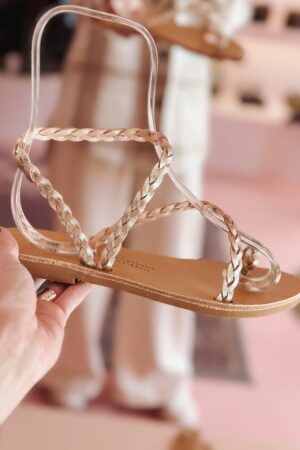 Golden Goddess Sandals Embrace the Spirit of Greece with SYROS Braided Gold Leather Sandals