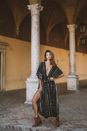 Flowy Tie-Dye Maxi Dress Embrace Bohemian Summer Style with Nola