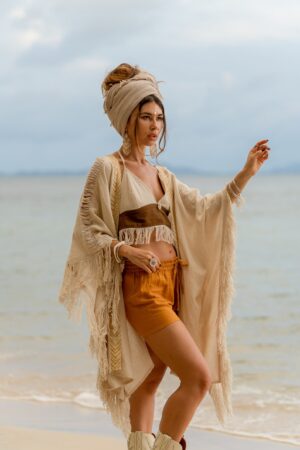 Flowing Fringe Kimono Unisex Style for Effortless Elegance