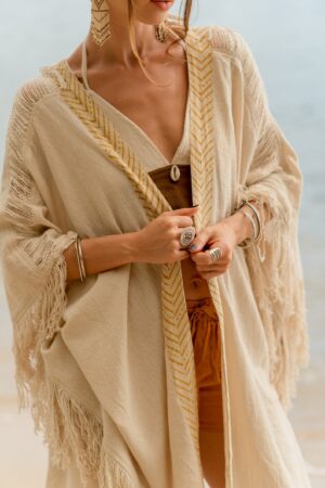 Flowing Fringe Kimono Unisex Style for Effortless Elegance