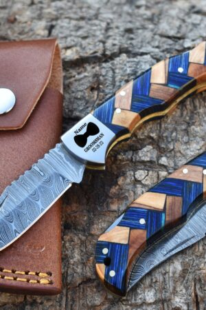 Handmade Damascus Pocket Knife A Timeless Gift for Special Occasions