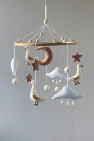 Enchanted Woodland Baby Geese Mobile A Serene and Realistic Nursery Haven