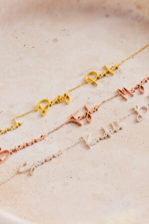 Caitlyn Minimalist's Multiple Charm Name Necklace Personalized Jewelry for Moms and Kids