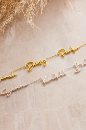 Caitlyn Minimalist's Multiple Charm Name Necklace Personalized Jewelry for Moms and Kids