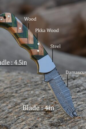 Handmade Damascus Pocket Knife A Timeless Gift for Special Occasions