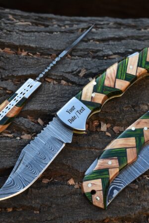 Handmade Damascus Pocket Knife A Timeless Gift for Special Occasions