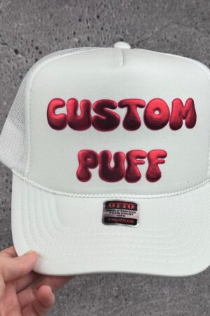 Customizable Headwear Design Your Own Puff Print, Foam, Mesh Trucker, High Crown, and Metallic Hats