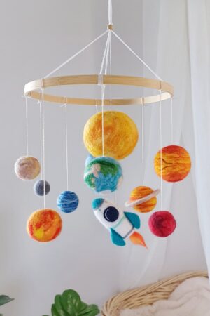 Celestial Adventure Solar System Mobile for Baby's Cosmic Dreams