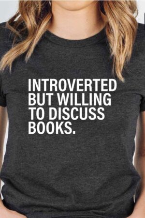 Introverted Bookworm Unleash Your Inner Booktrovert with This Witty Tee