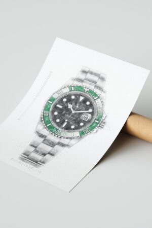 Rolex Submariner Ref. 126610LV Dive into the Depths with Our Digitally Crafted Watch Print