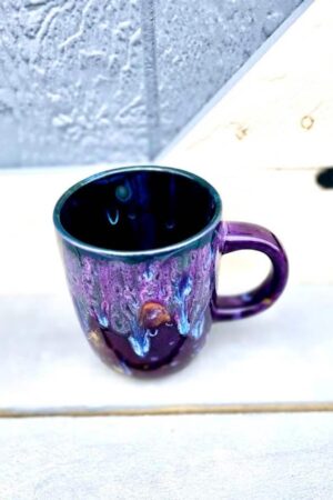 Peacock Purple Floral Fantasy Enchanting 16 Oz Mug for Tea, Coffee, and Unique Gifting