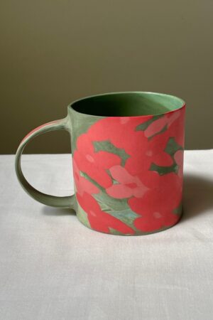 Unleash the Wild Ignite Your Mornings with the Jungle Flame Flower Big Mug