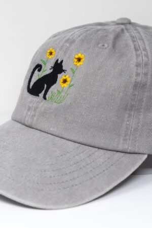 Embroidered Kitten Baseball Cap Purrfect Summer Style for Cat Lovers