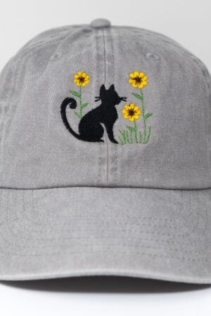 Embroidered Kitten Baseball Cap Purrfect Summer Style for Cat Lovers