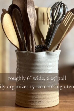 Artisan-Crafted Stoneware Utensil Crock Elevate Your Kitchen with Style and Functionality