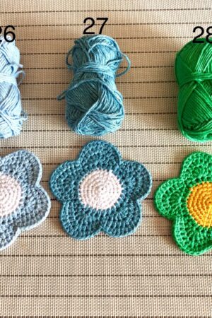 Handmade Daisy Crocheted Coasters Brighten Your Home with 100% Cotton Charm