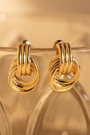 Mini Double Knot Hoop Earrings Timeless Gold Jewelry for the Modern Woman