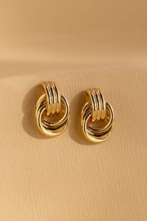 Mini Double Knot Hoop Earrings Timeless Gold Jewelry for the Modern Woman