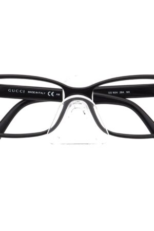 Gucci GG 1634 29A Polished Black Rectangular Eyeglasses, 55[]15 140, Made in Italy