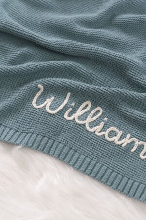 Personalized Hand Embroidered Baby Blanket A Cherished Keepsake for Your Little One