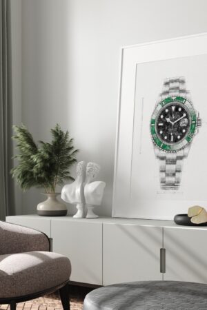 Rolex Submariner Ref. 126610LV Dive into the Depths with Our Digitally Crafted Watch Print