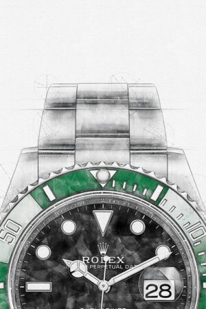 Rolex Submariner Ref. 126610LV Dive into the Depths with Our Digitally Crafted Watch Print