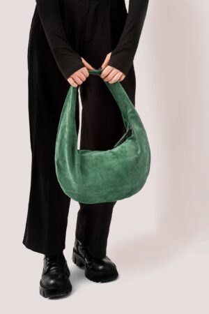 Luxurious Green Suede Hobo Bag A Timeless Accessory for the Modern Woman