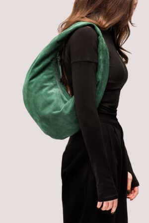 Luxurious Green Suede Hobo Bag A Timeless Accessory for the Modern Woman