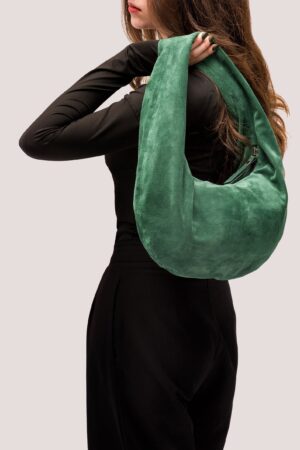 Luxurious Green Suede Hobo Bag A Timeless Accessory for the Modern Woman