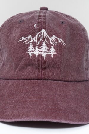 Embroidered Mountain Forest Baseball Cap Escape into Nature's Embrace