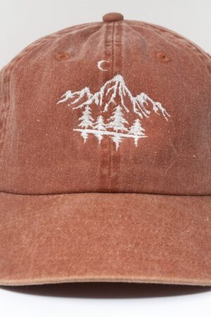 Embroidered Mountain Forest Baseball Cap Escape into Nature's Embrace