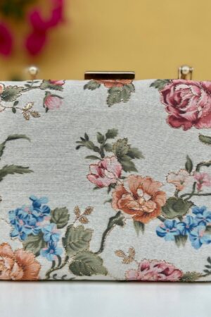 Exquisite Vintage Floral Ethnic Box Bag A Timeless Accessory for Special Occasions