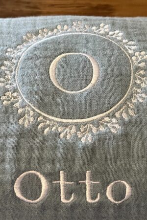 Personalized Muslin Throw Blanket Embroidered Message, Monogrammed Comfort