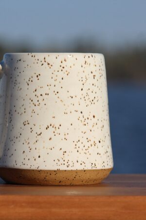 Unleash the Tropics Handcrafted Monstera Leaf Mug by Salt of the Earth Pottery