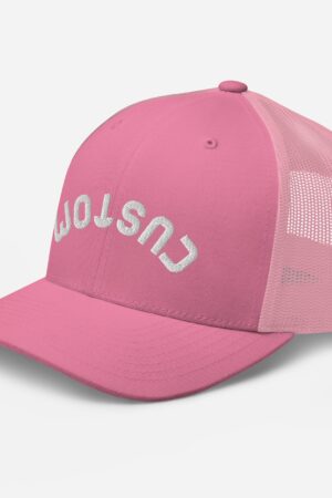 Personalized Upside-Down Text Trucker Hat Express Yourself with Style