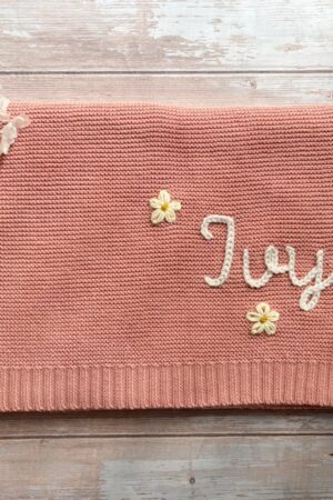 Personalized Baby Blanket Embroidered Name, Perfect Newborn Gift