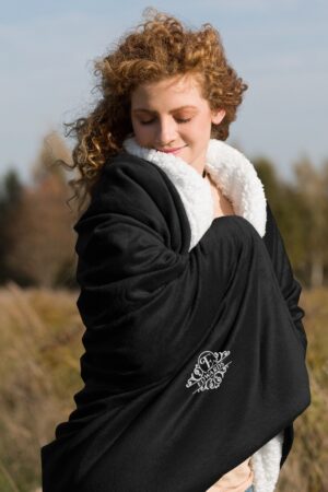 Cozy Comfort, Personalized Embroidered Monogram Sherpa Blanket for Cherished Moments