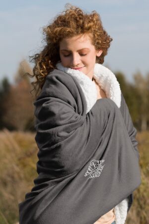 Cozy Comfort, Personalized Embroidered Monogram Sherpa Blanket for Cherished Moments