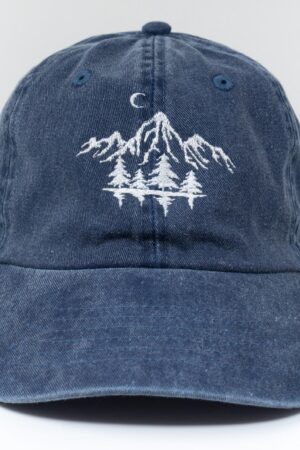 Embroidered Mountain Forest Baseball Cap Escape into Nature's Embrace