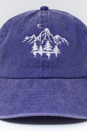 Embroidered Mountain Forest Baseball Cap Escape into Nature's Embrace