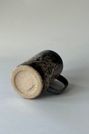 Handmade Cheetah Print Ceramic Mug with Glaze Drip Design Unleash Your Wild Side