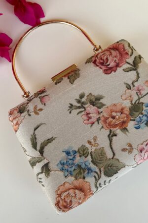 Exquisite Vintage Floral Ethnic Box Bag A Timeless Accessory for Special Occasions